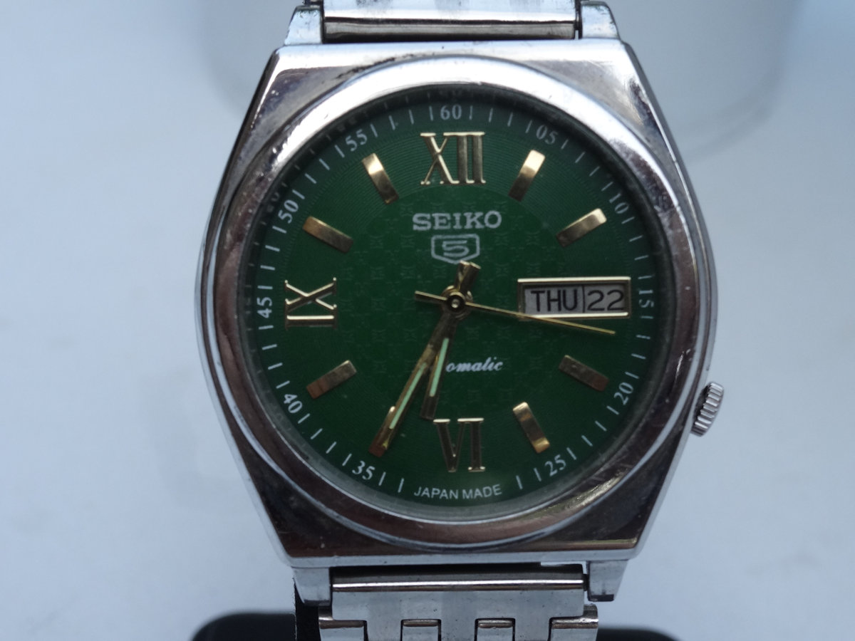 Omringd medeklinker porselein Vintage Seiko 5 Automatic heren horloge | 7009-6330